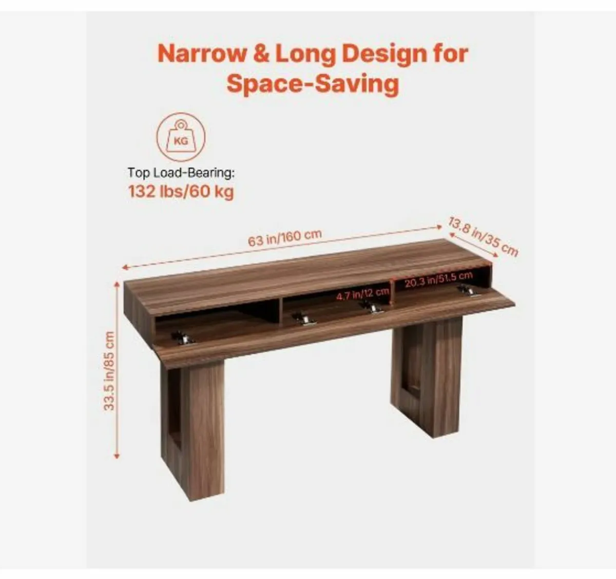 160 cm Console Table - Image 4