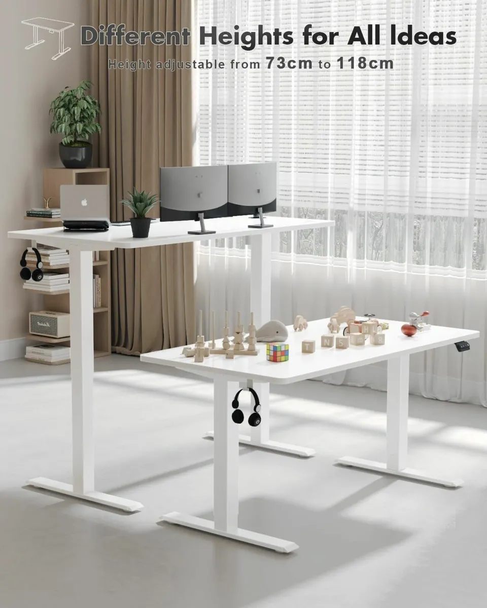 Electric Standing Office Desk 120x60cm Table - Image 3