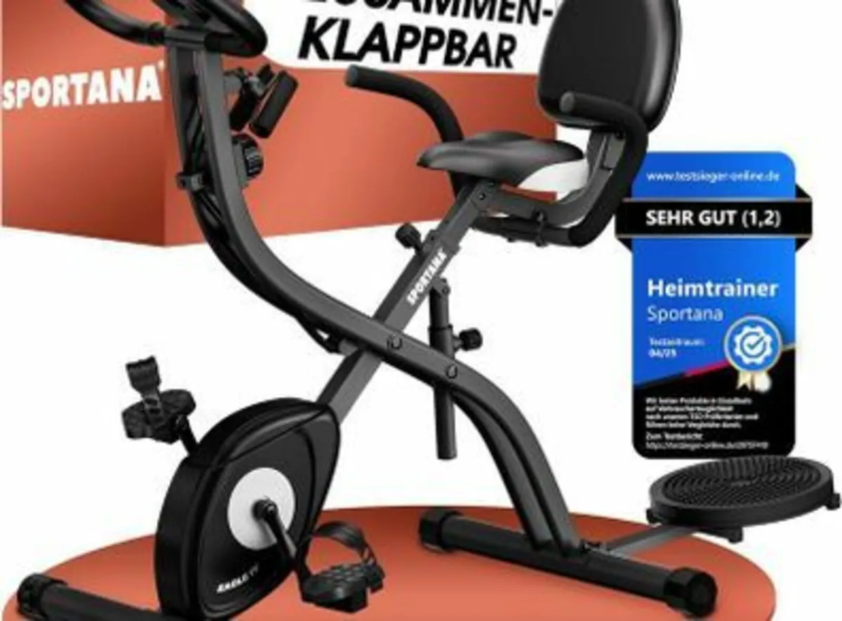 Foldable Exercise Bike 4 in 1with Resistance Bands - Image 1