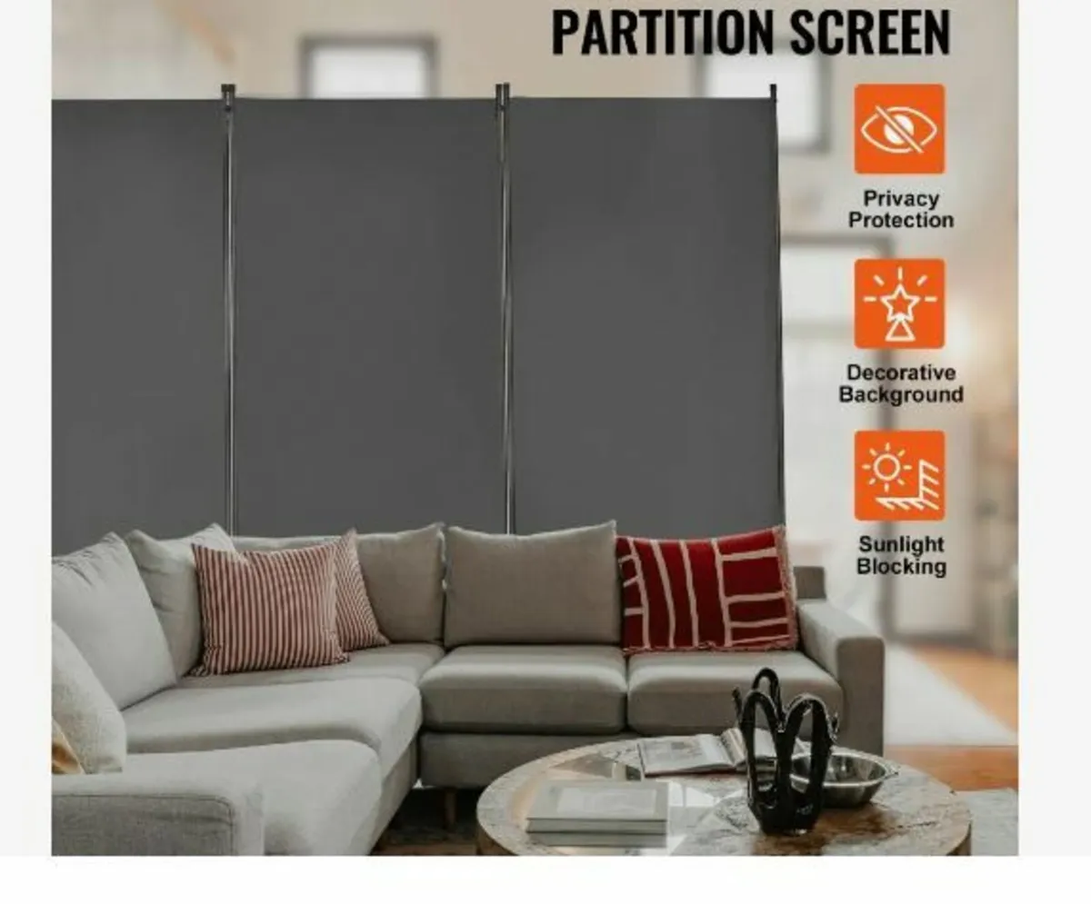 Room Divider, 3 Panels Room Divider - Image 2