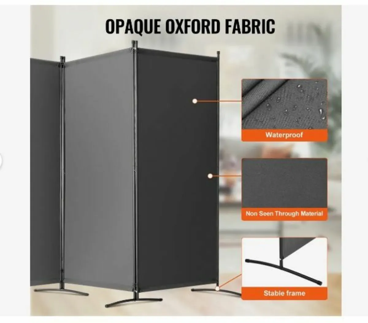 Room Divider, 3 Panels Room Divider - Image 3