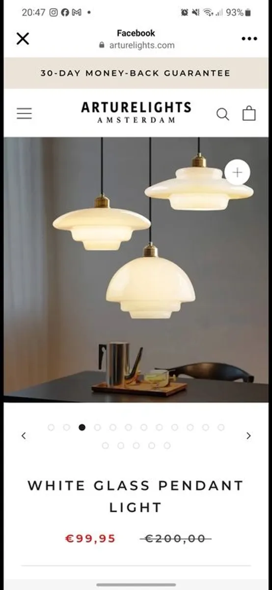 3 x Mid-Century Style Pendent Lights - Image 2