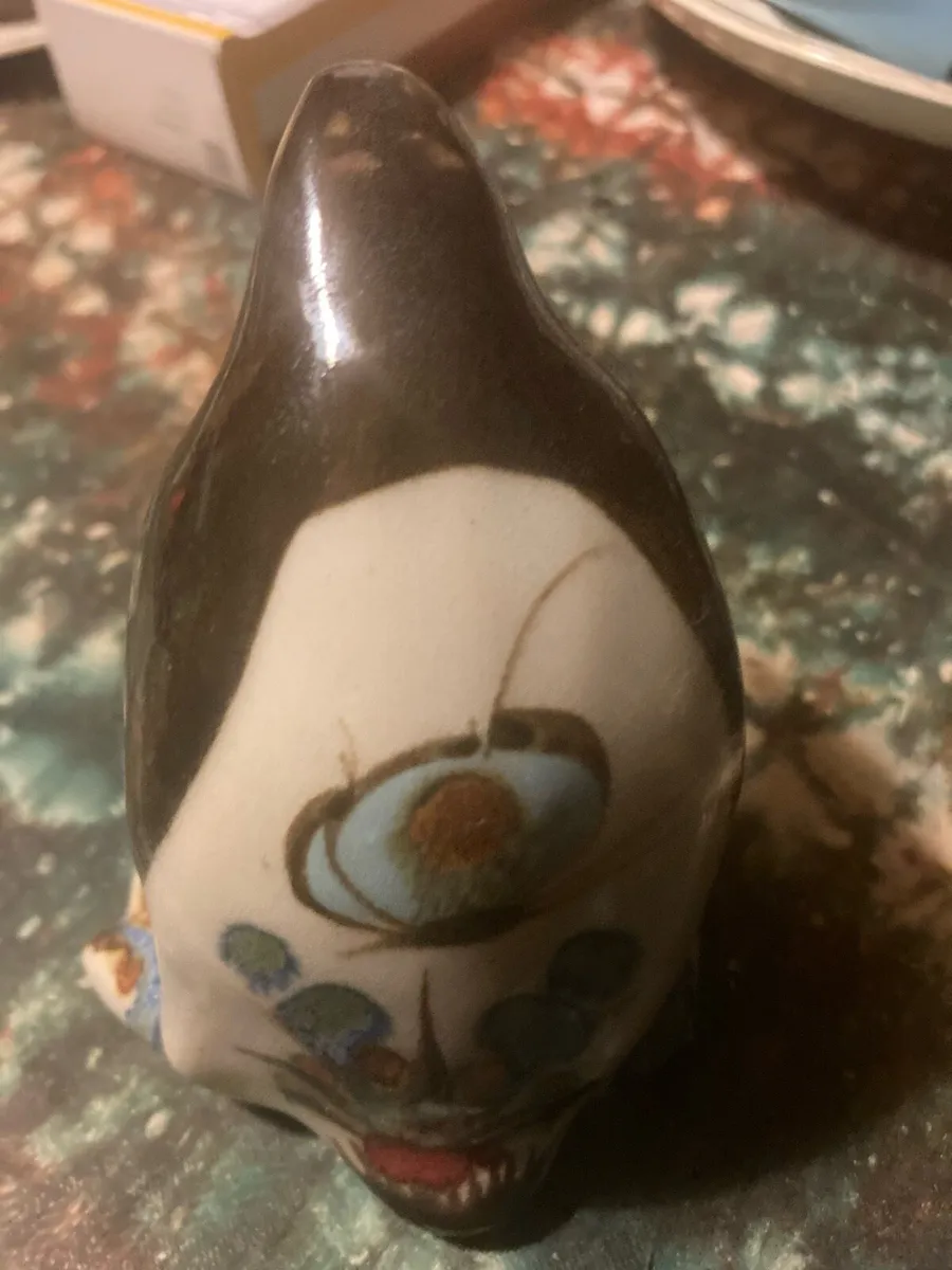 Tonala Mexican pottery penguin figure free post - Image 3