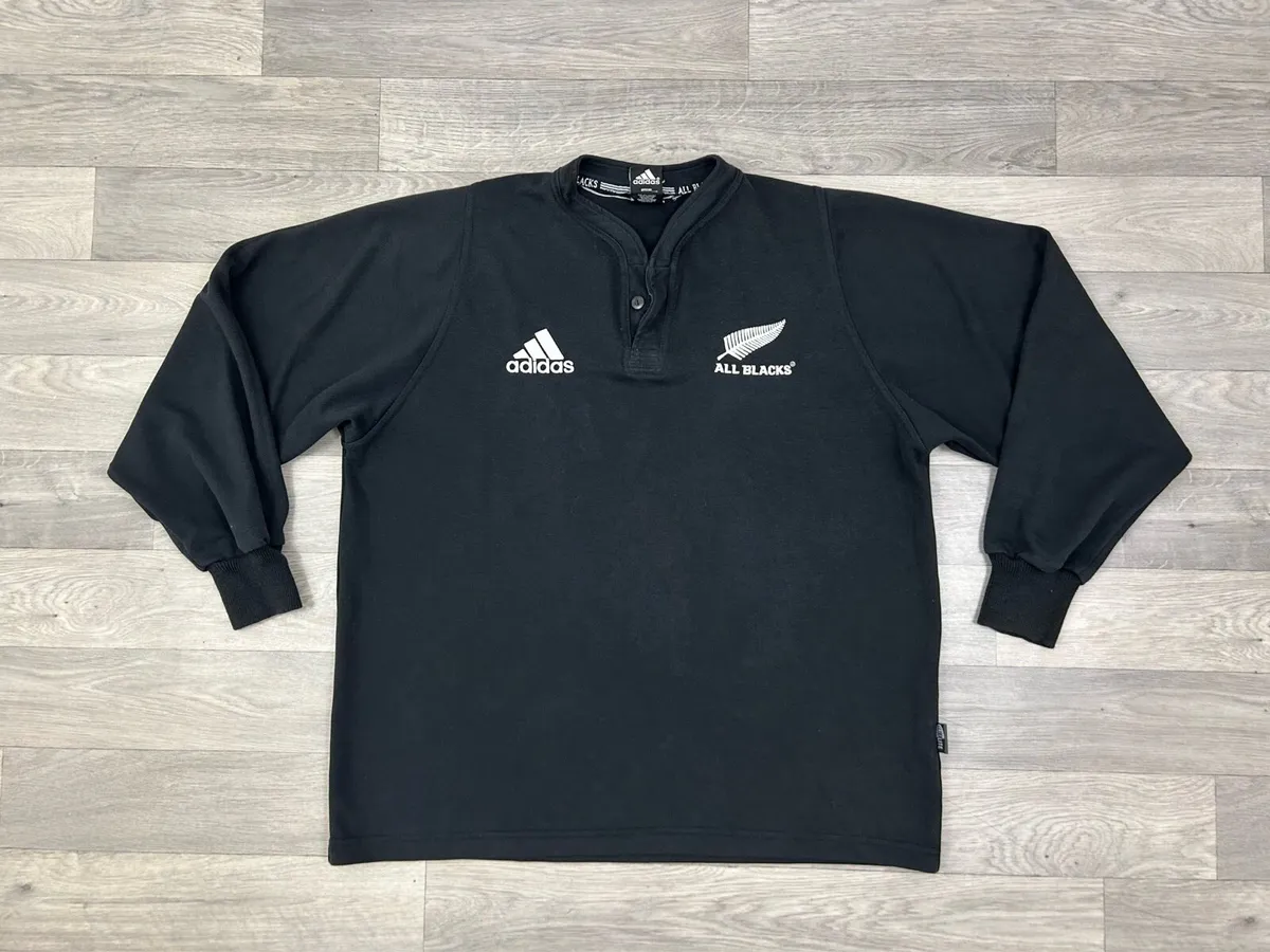 Vintage 2002 Adidas New Zealand All Blacks Jersey - Image 1