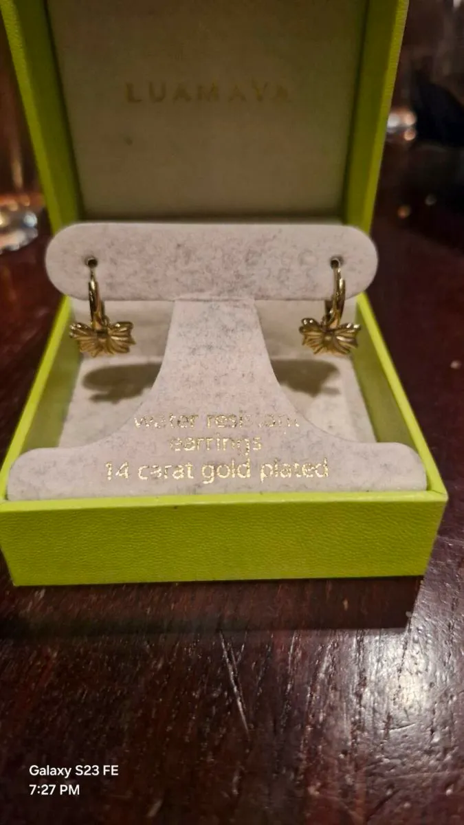 Lumaya 14 carat gold plated earings - Image 4