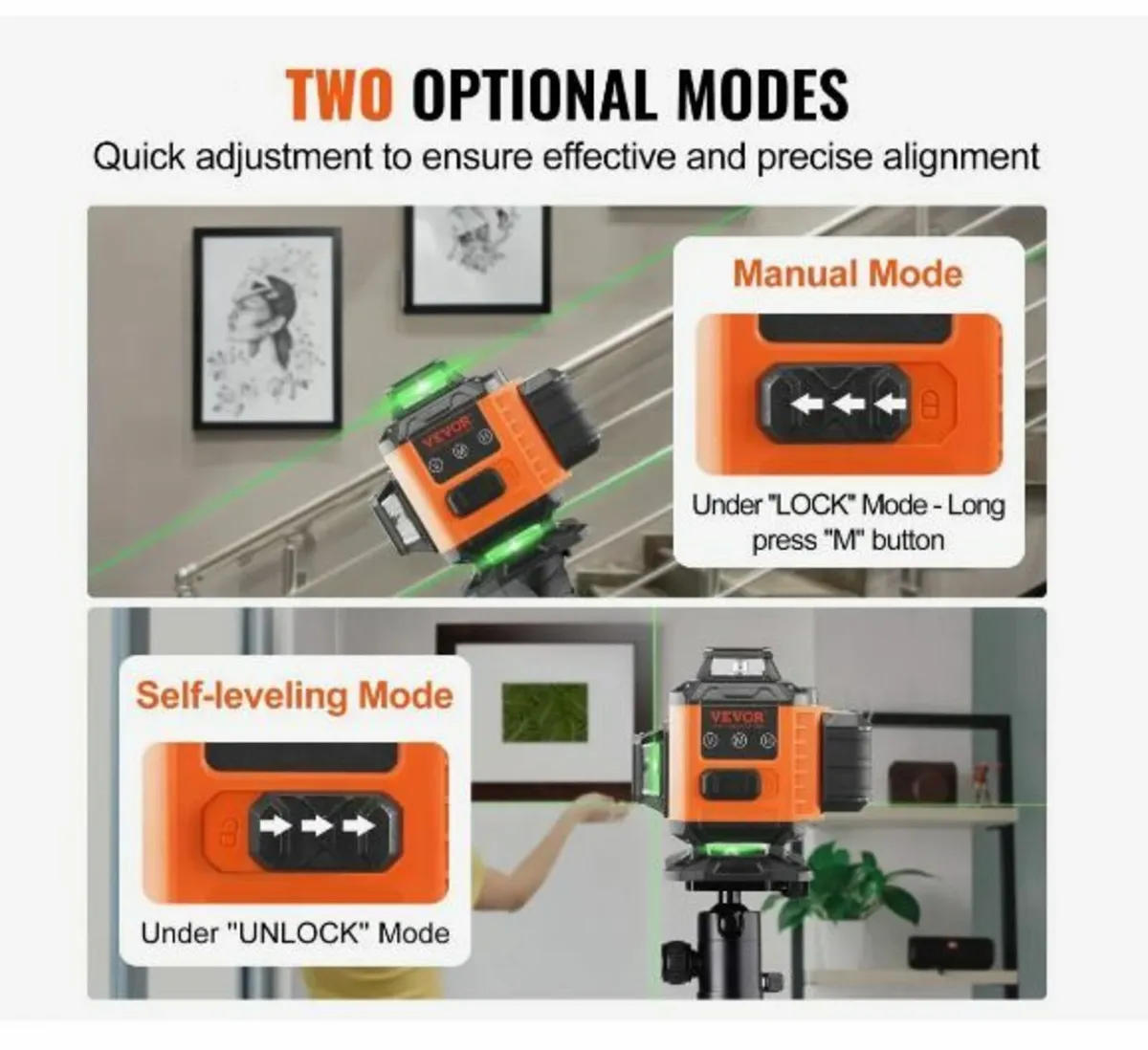 Laser Level 3048 cm Green Cross Line - Image 3