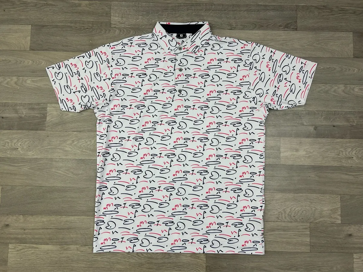 FootJoy FJ Patterned Golf Polo Shirt Mens XXL - Image 1