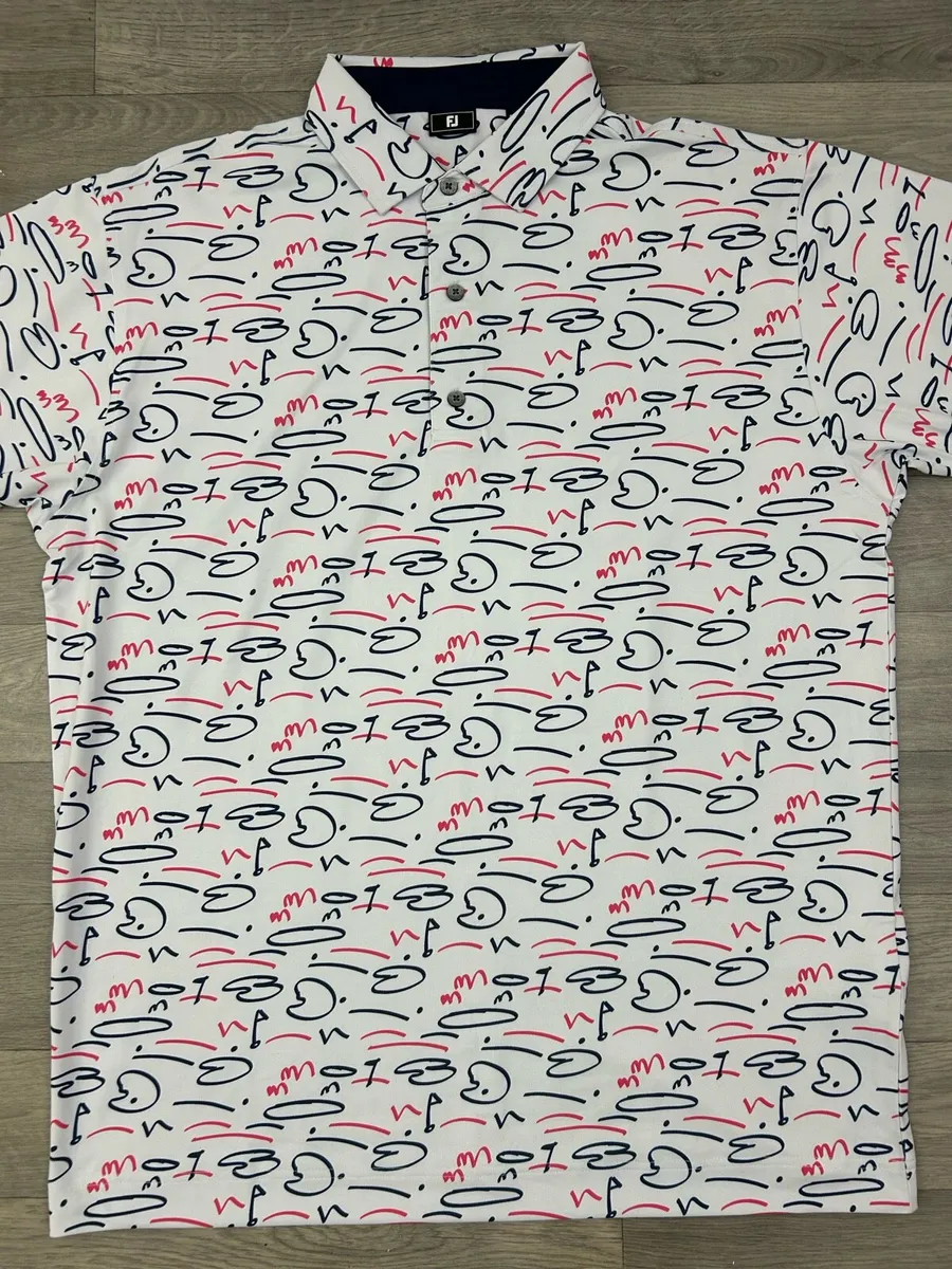 FootJoy FJ Patterned Golf Polo Shirt Mens XXL - Image 2