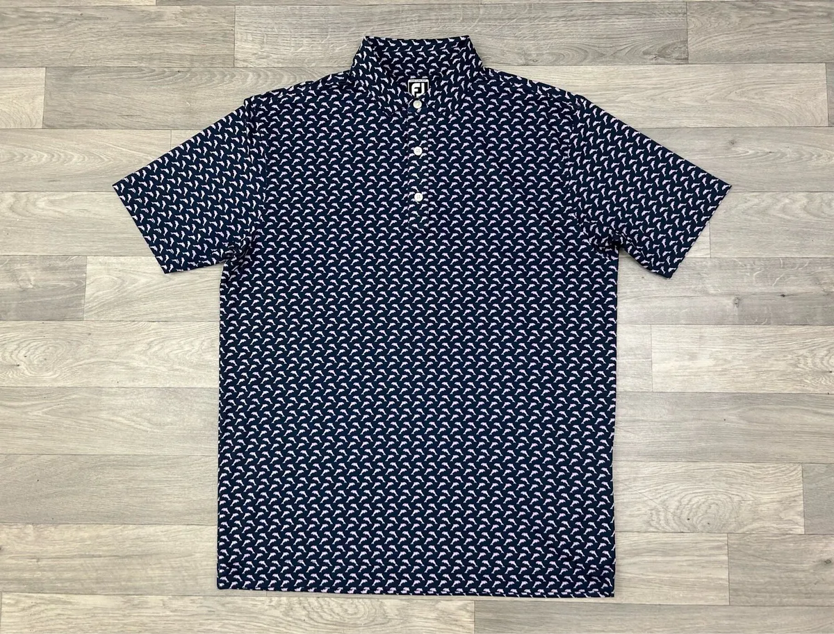 FootJoy FJ Patterned Golf Polo Shirt Mens XL - Image 1