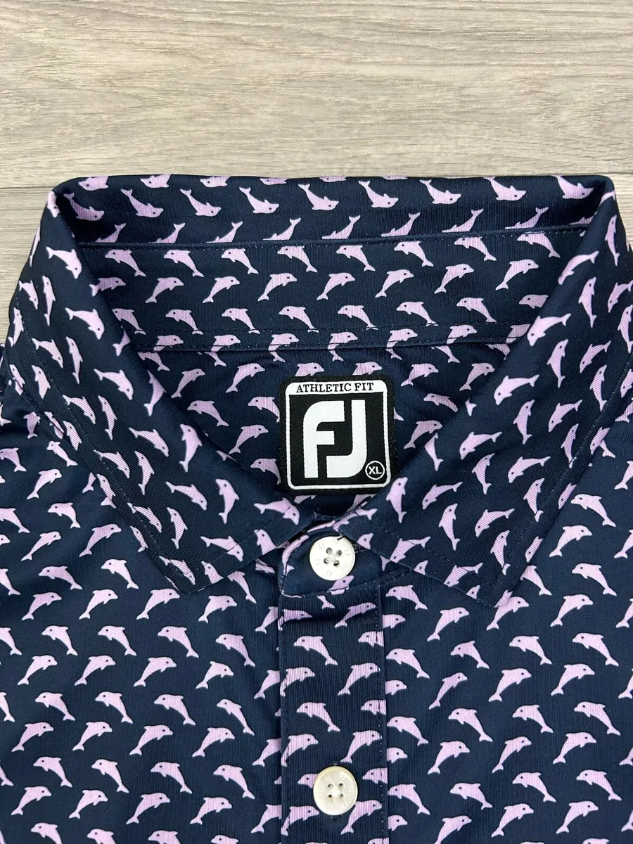 FootJoy FJ Patterned Golf Polo Shirt Mens XL - Image 3