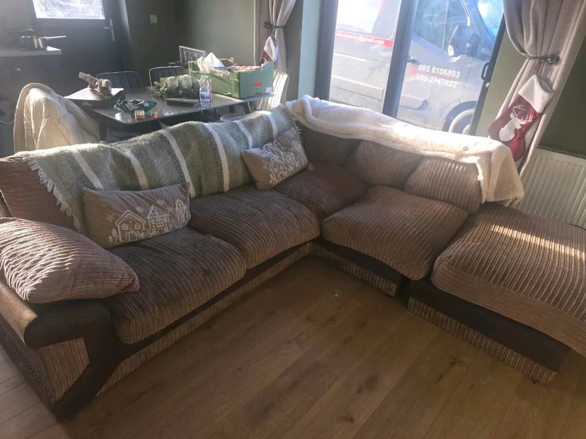 L shape sofa and stool - Image 2