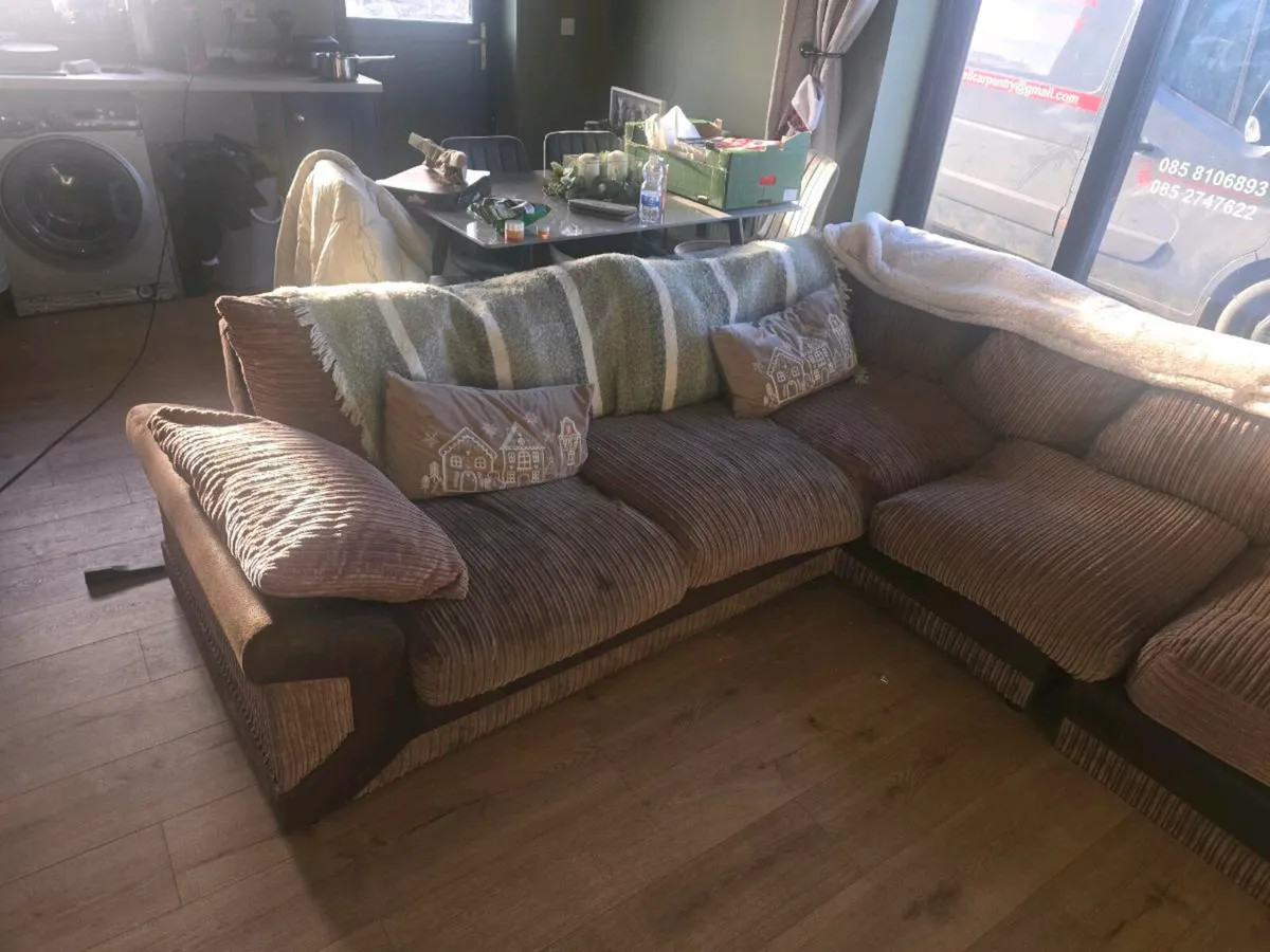 L shape sofa and stool - Image 3