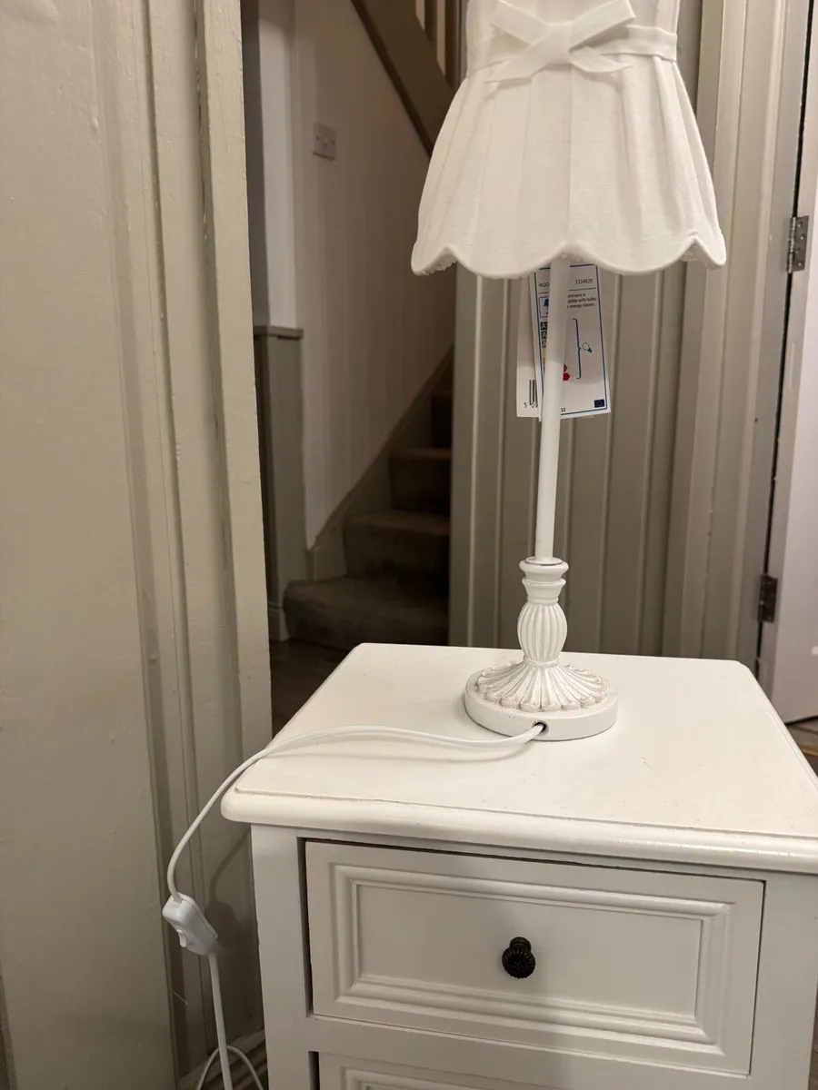 Set of two vintage white beside lockers - Image 3