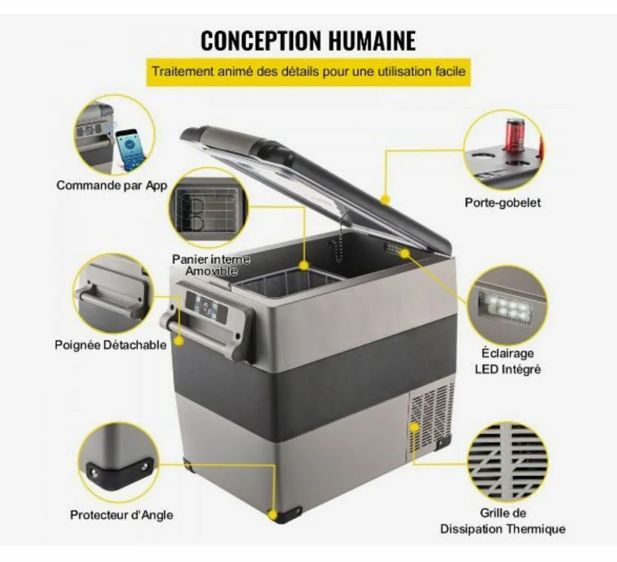 Car Refrigerator 55L Compressor - Image 4