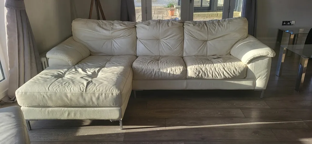 3.seater sofa, arm chair and footstool - Image 3