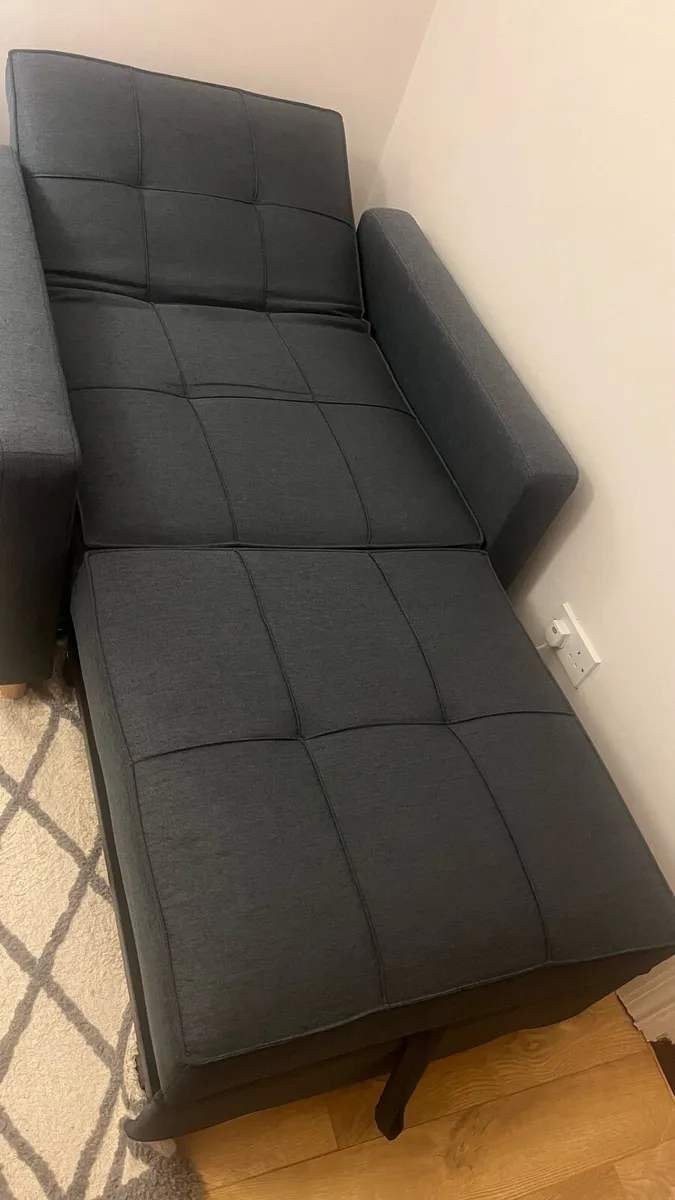 1 Seater Fabric Accent Chairs Bed - Image 2