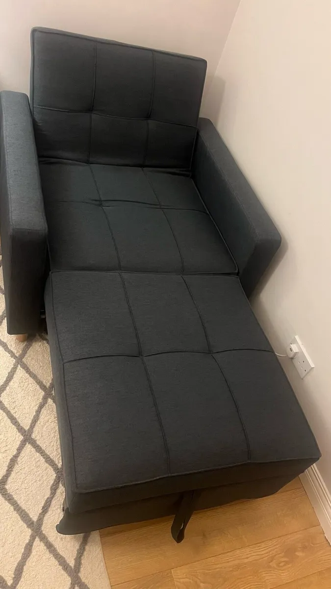 1 Seater Fabric Accent Chairs Bed - Image 4