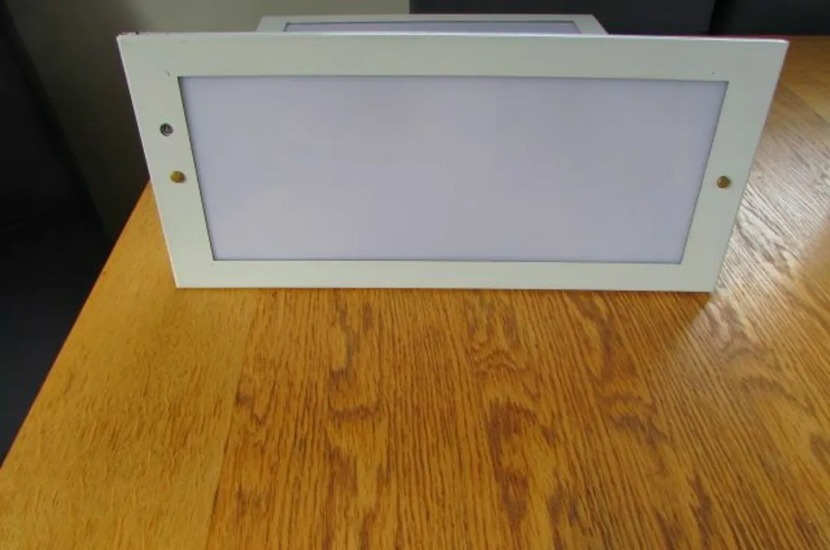 White Recessed Emergency Light Fittings x 2 - Image 3