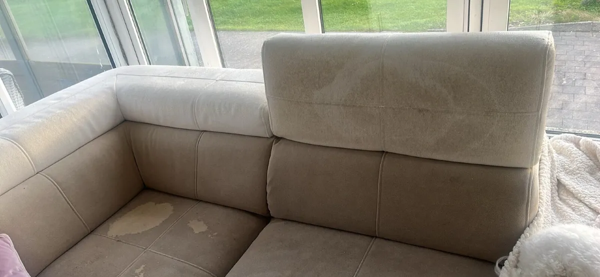 Corner couch beige & cream - Image 1