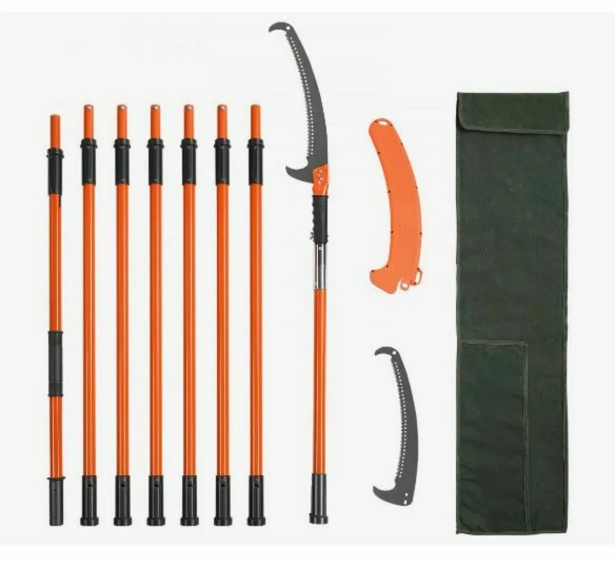 Manual Pole Saw, 2.2 - 8.2 m Extendable Tree Prune - Image 1