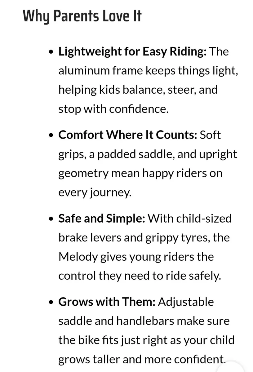 Ridgeback Melody 16inch Kids Bicycle - Image 4