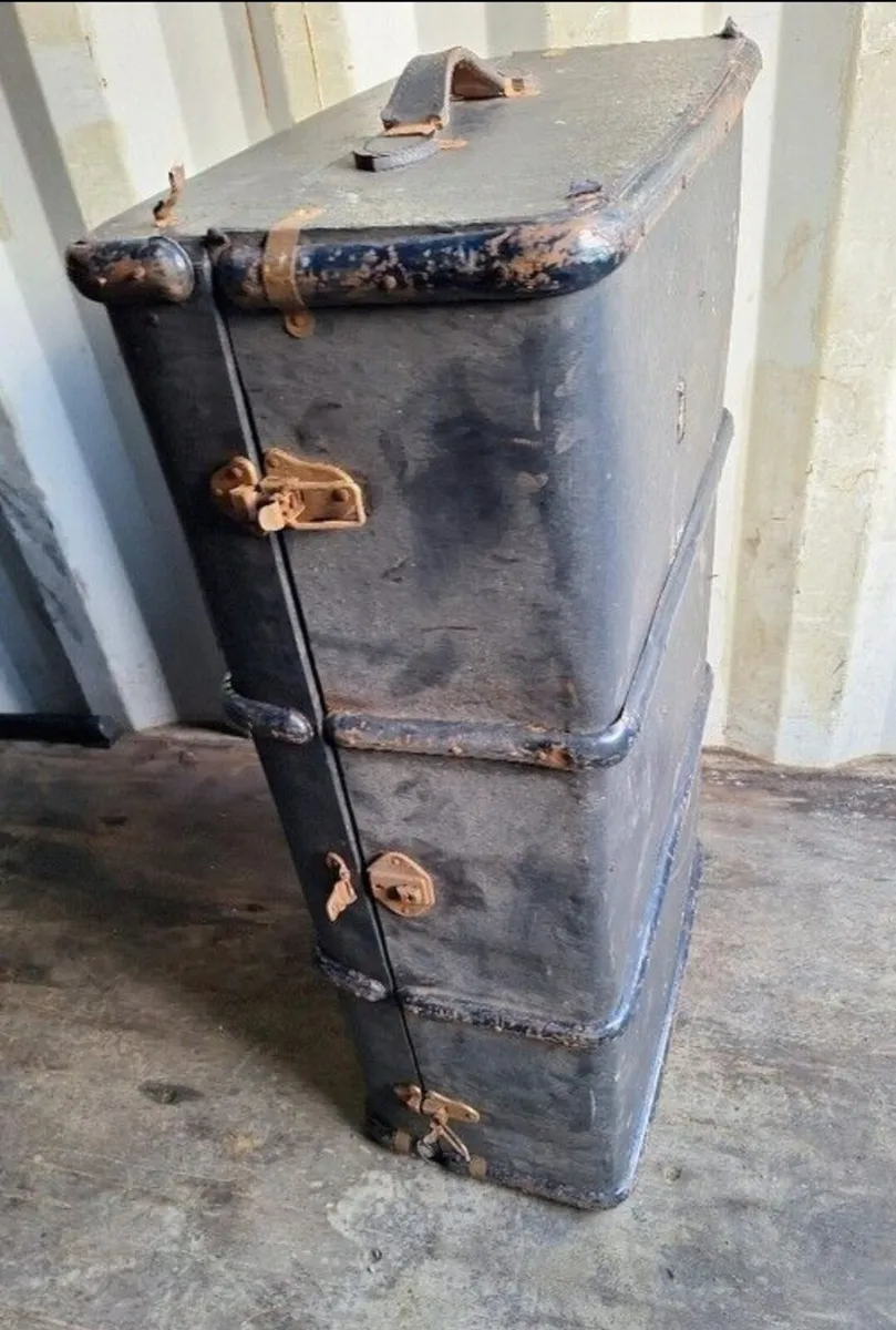 Vintage Banded Steamer Trunk - Image 2