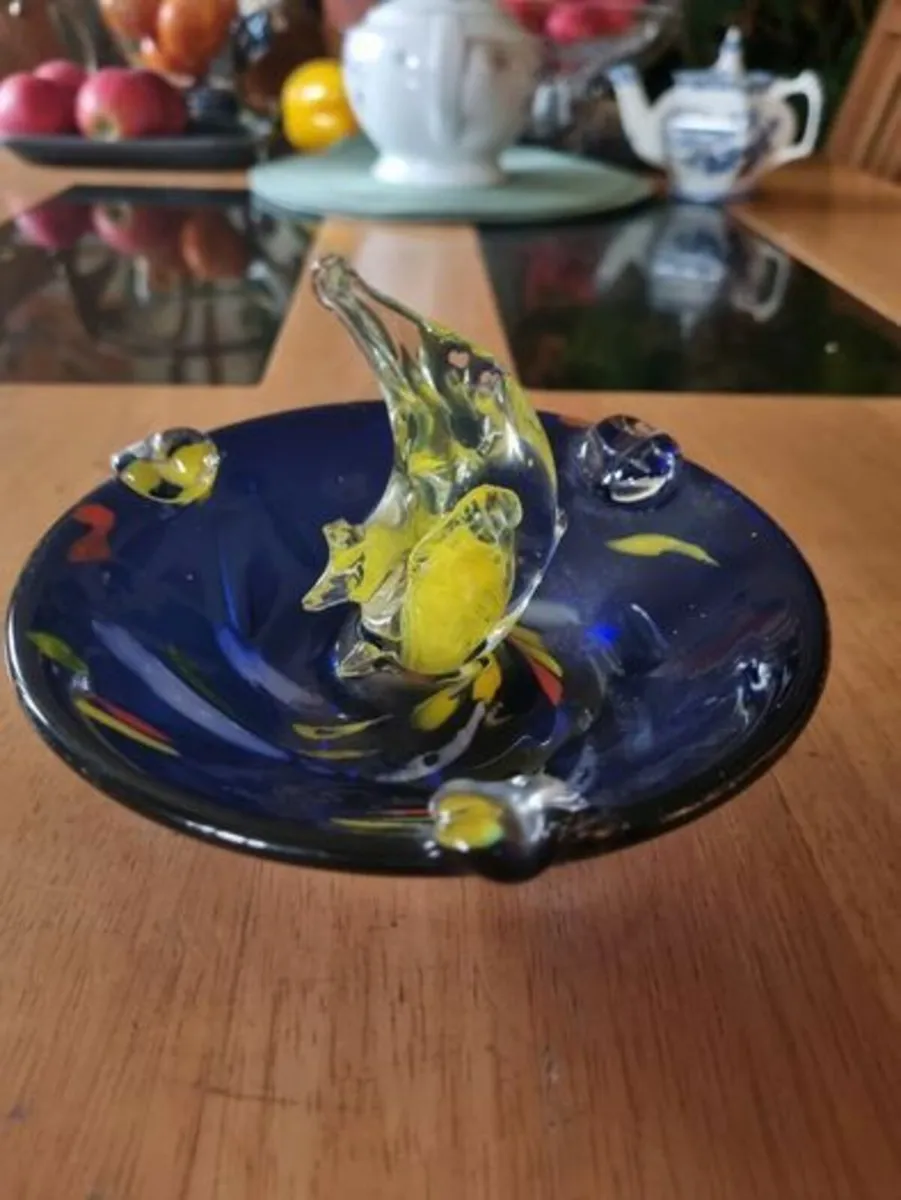 Murano glass fish ashtray - Image 1