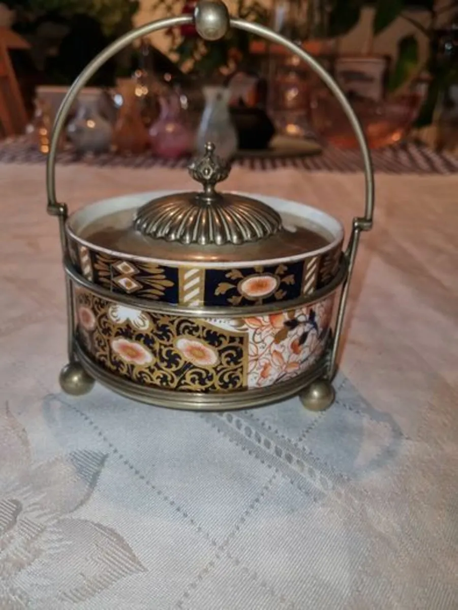 Antique Imari Pattern Brownfield Derby Porcelain - Image 1