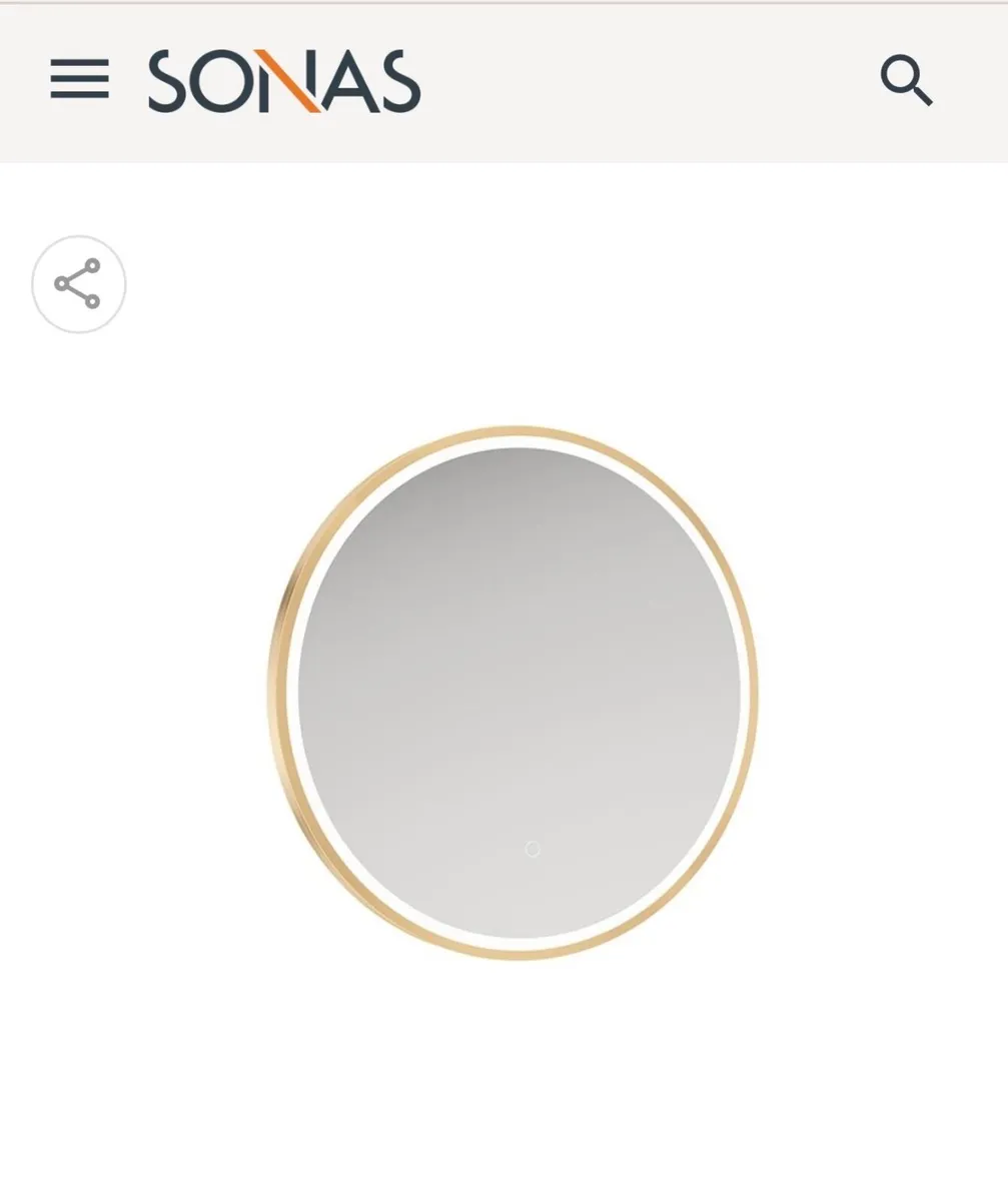 Sonas Gold Bathroom Mirror - Image 1