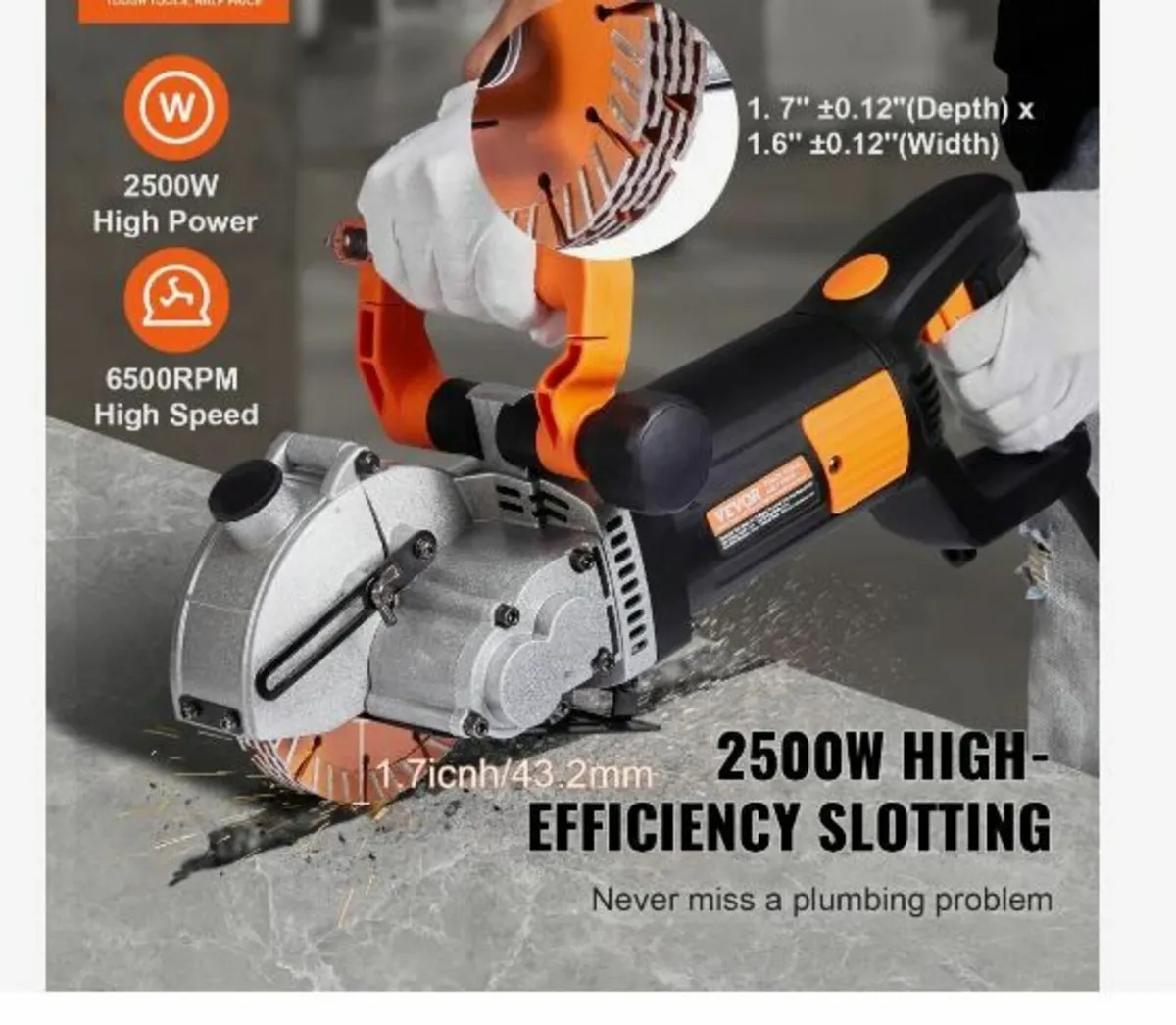 Electric Wall Chaser, Wall Groove Cutting Machine - Image 3