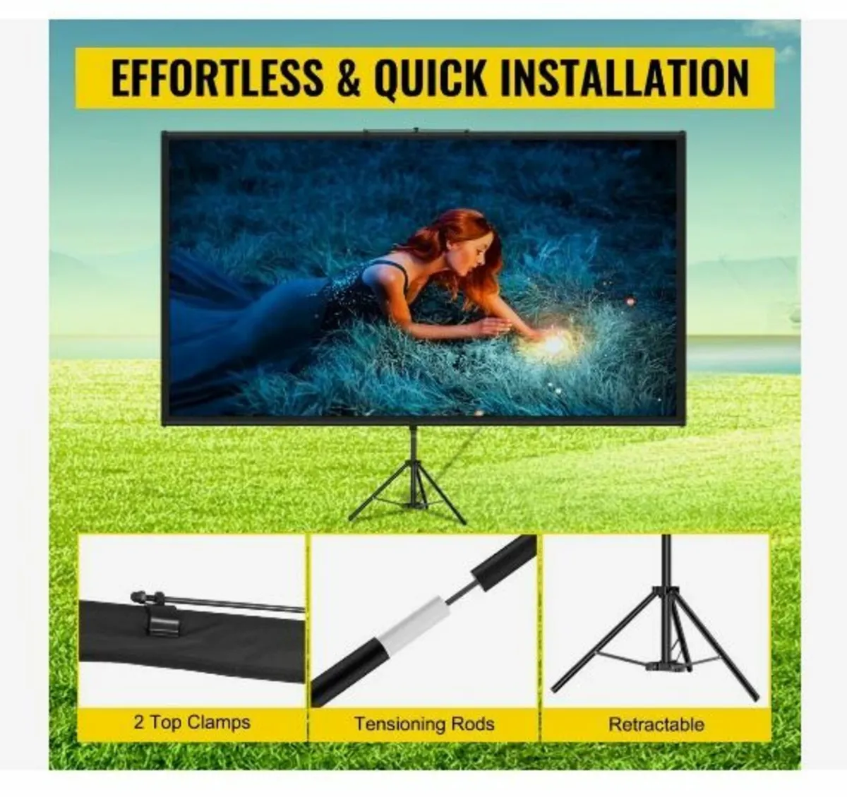Tripod Projector Screen with Stand 100inch - Image 4