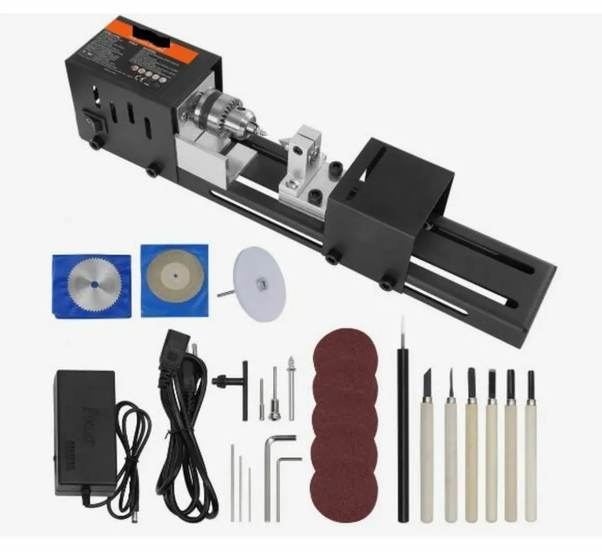 Mini Lathe Machine, 7 cm x 16 cm - Image 1