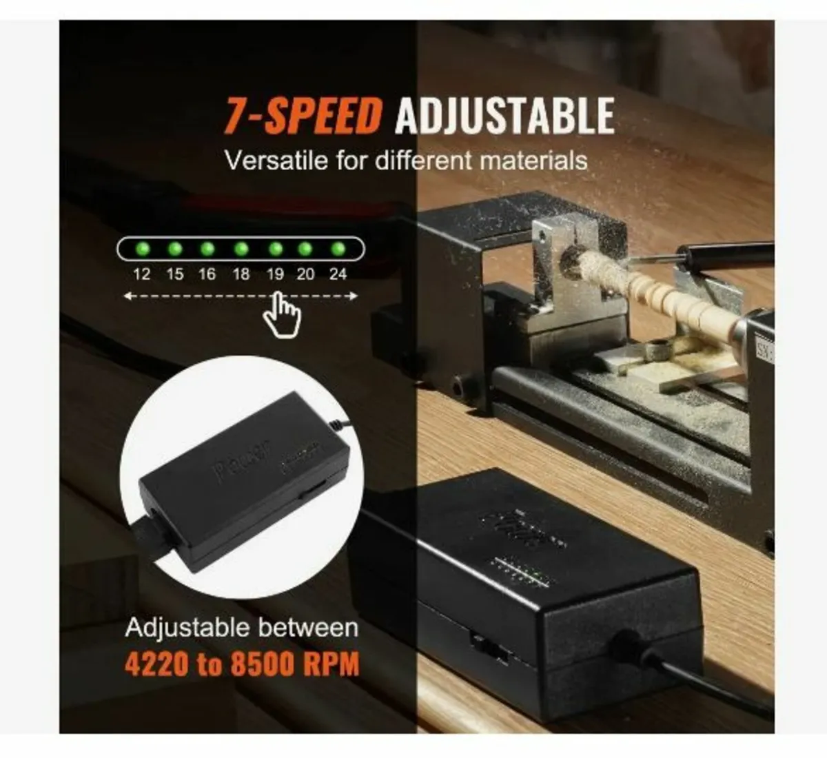 Mini Lathe Machine, 7 cm x 16 cm - Image 4