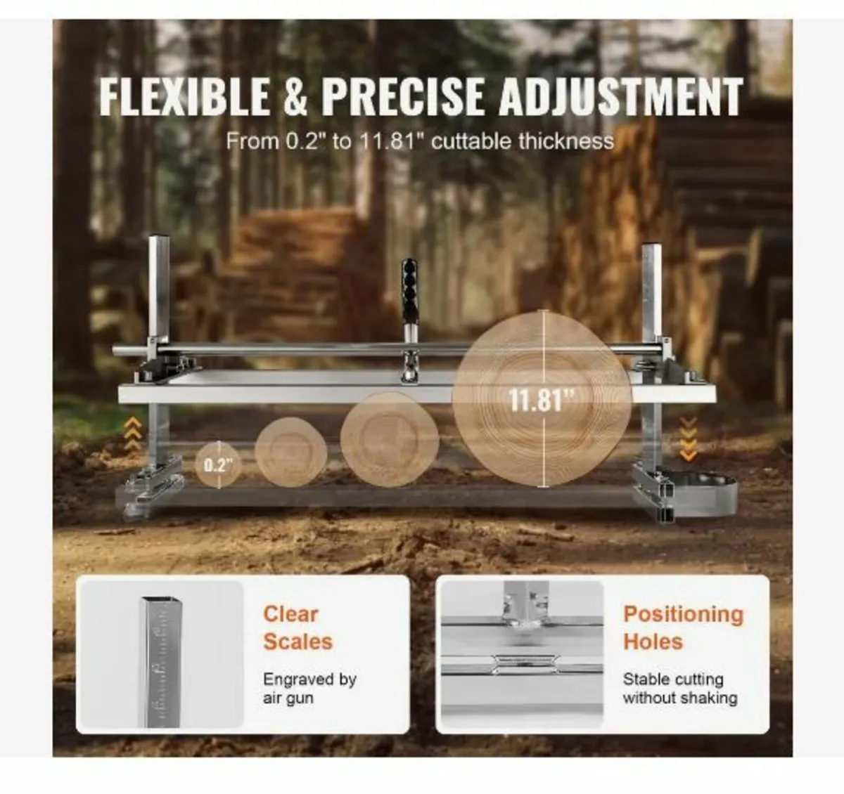 Portable Sawmill 35.6cm-91.4cm Guide Bar - Image 4