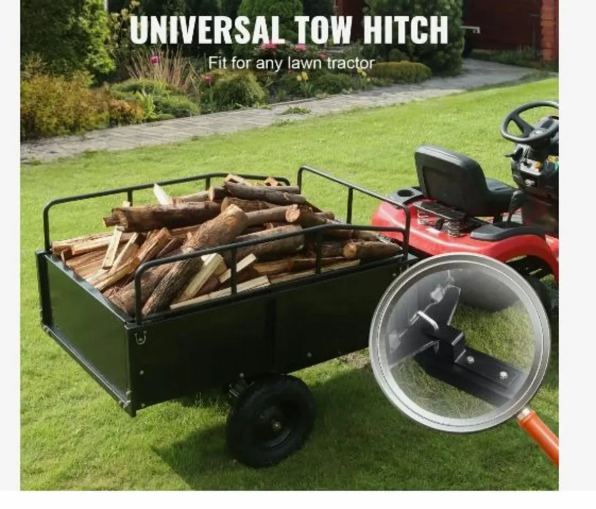 Heavy Duty ATV Trailer Steel Dump Cart - Image 3