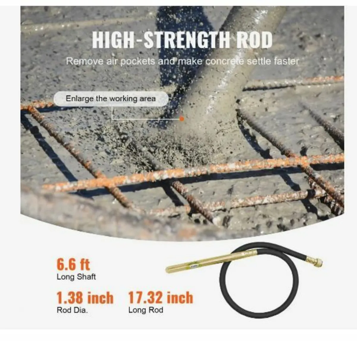 Handheld Concrete Vibrator, 960W - Image 4