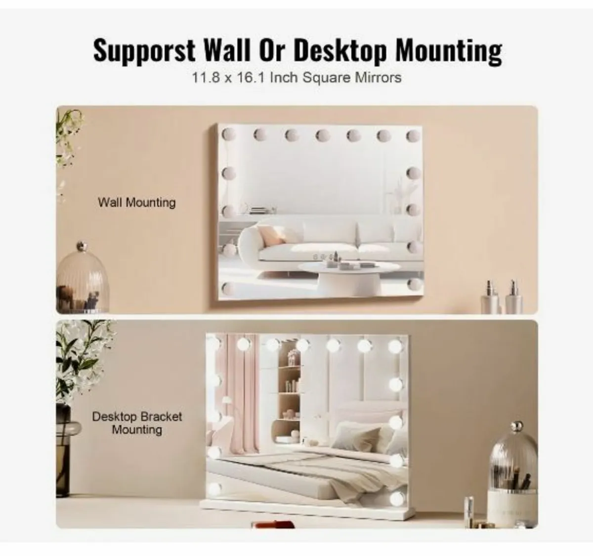 Hollywood Vanity Mirror With Lights - Image 4