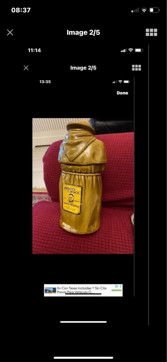 Rare Scotch ‘Abbots choice’ ceramic Decanter - Image 2