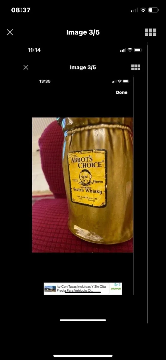 Rare Scotch ‘Abbots choice’ ceramic Decanter - Image 3