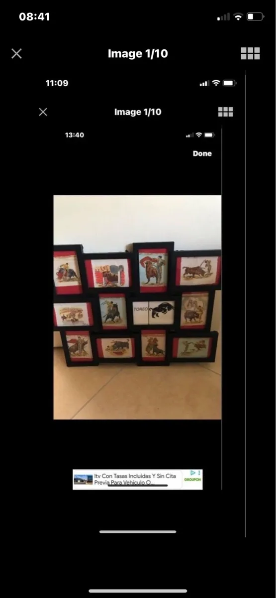 Spanish Bullfighting - Art on Linen - Image 1