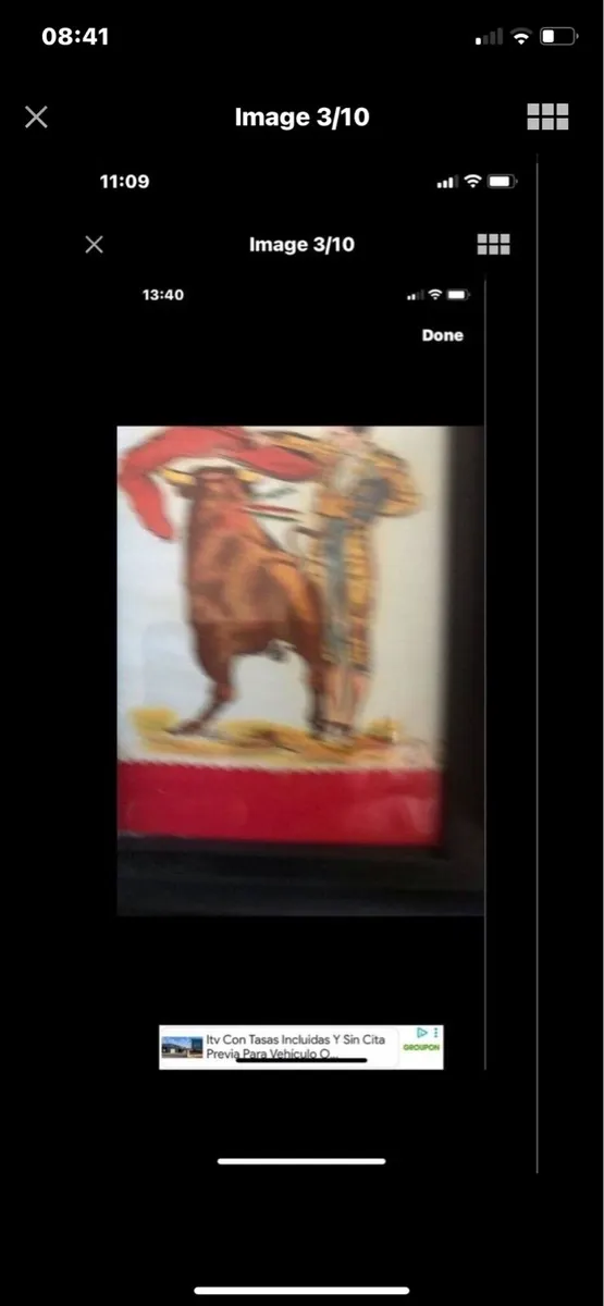 Spanish Bullfighting - Art on Linen - Image 3