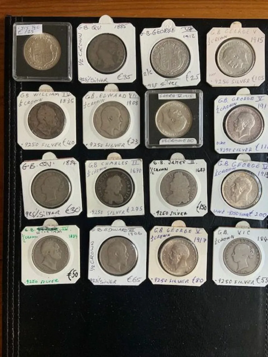 GB Half Crowns - Various Prices - Image 1