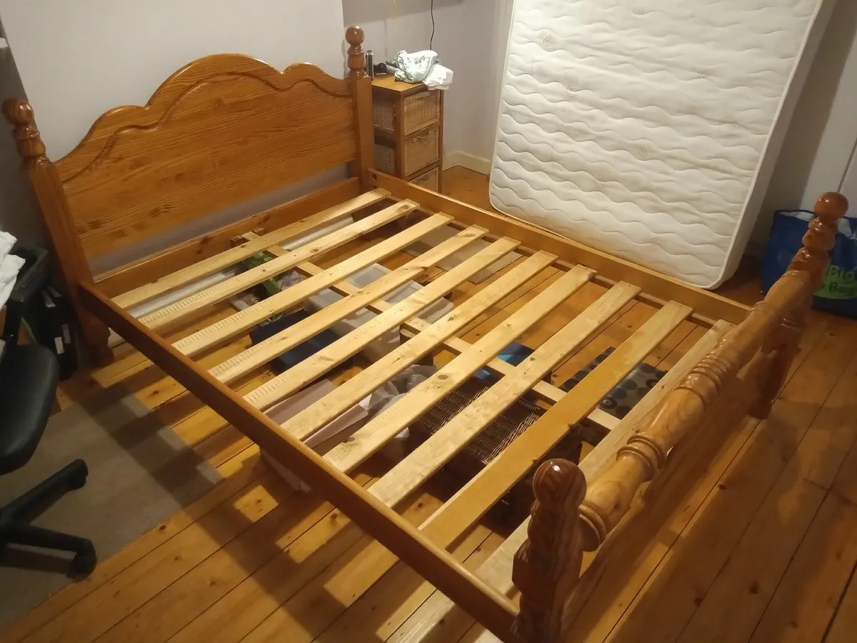 WOODEN DOUBLE BED FRAME - Image 1