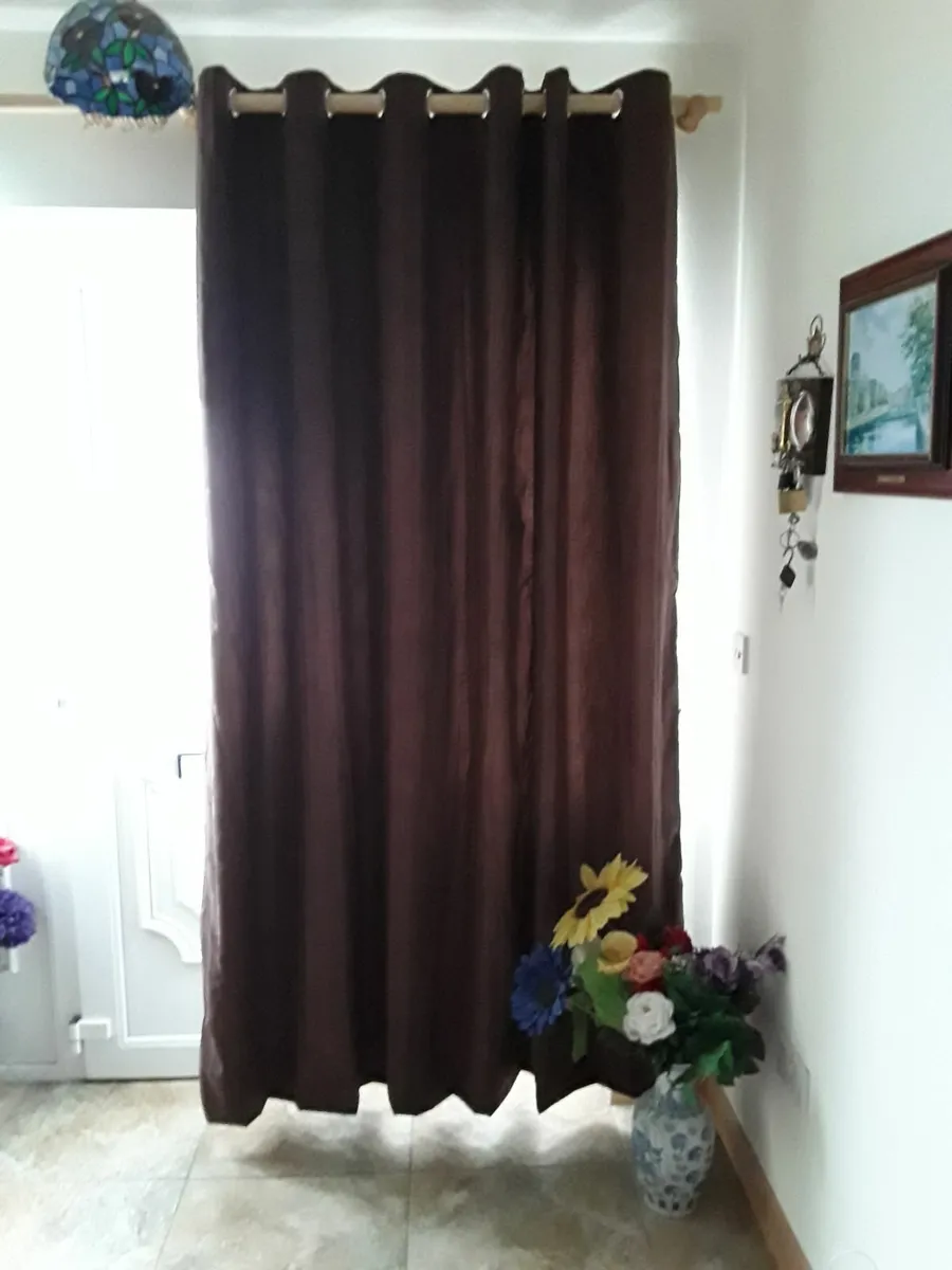 Brand new chocolate brown blackout large drapes