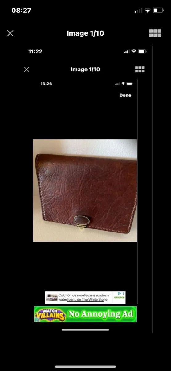 Vintage ‘The Bridge’ Leather Wallet/ Purse - Image 1