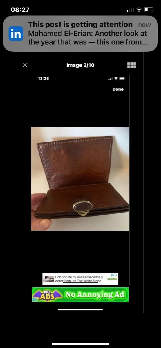 Vintage ‘The Bridge’ Leather Wallet/ Purse - Image 2