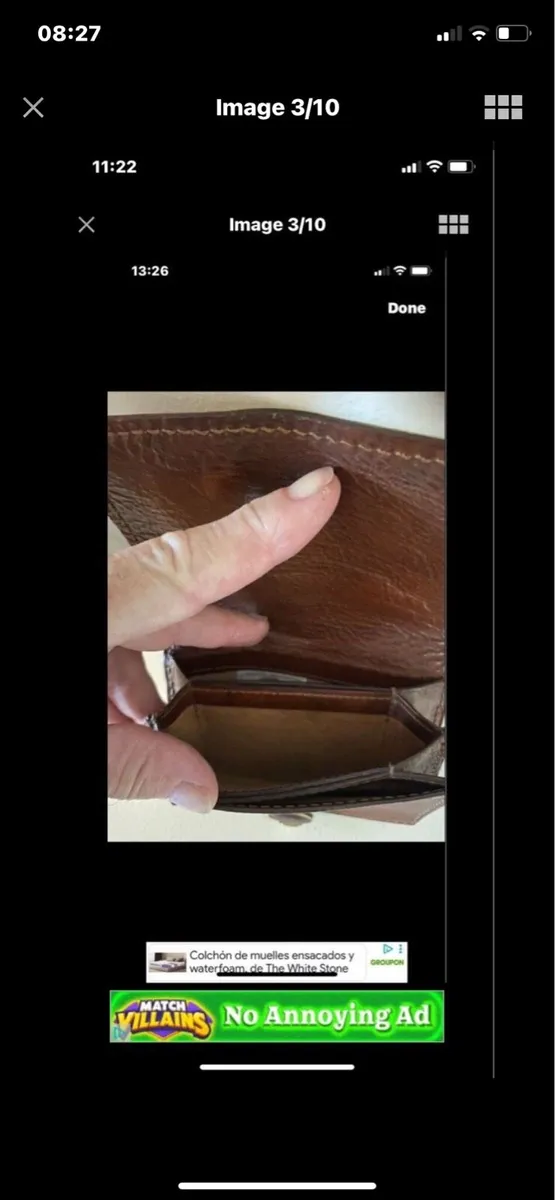 Vintage ‘The Bridge’ Leather Wallet/ Purse - Image 3