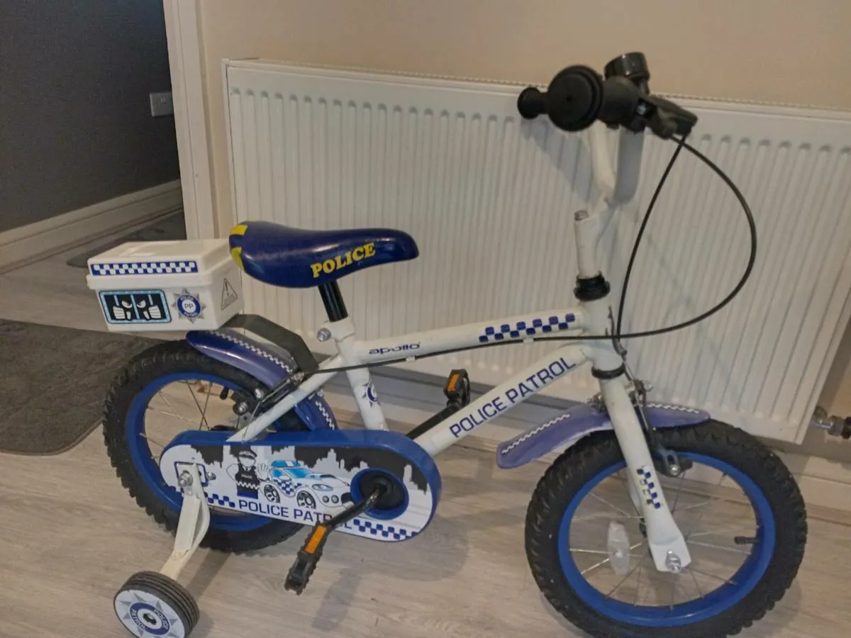 Kids police bike size 14 inch wheels - Image 1