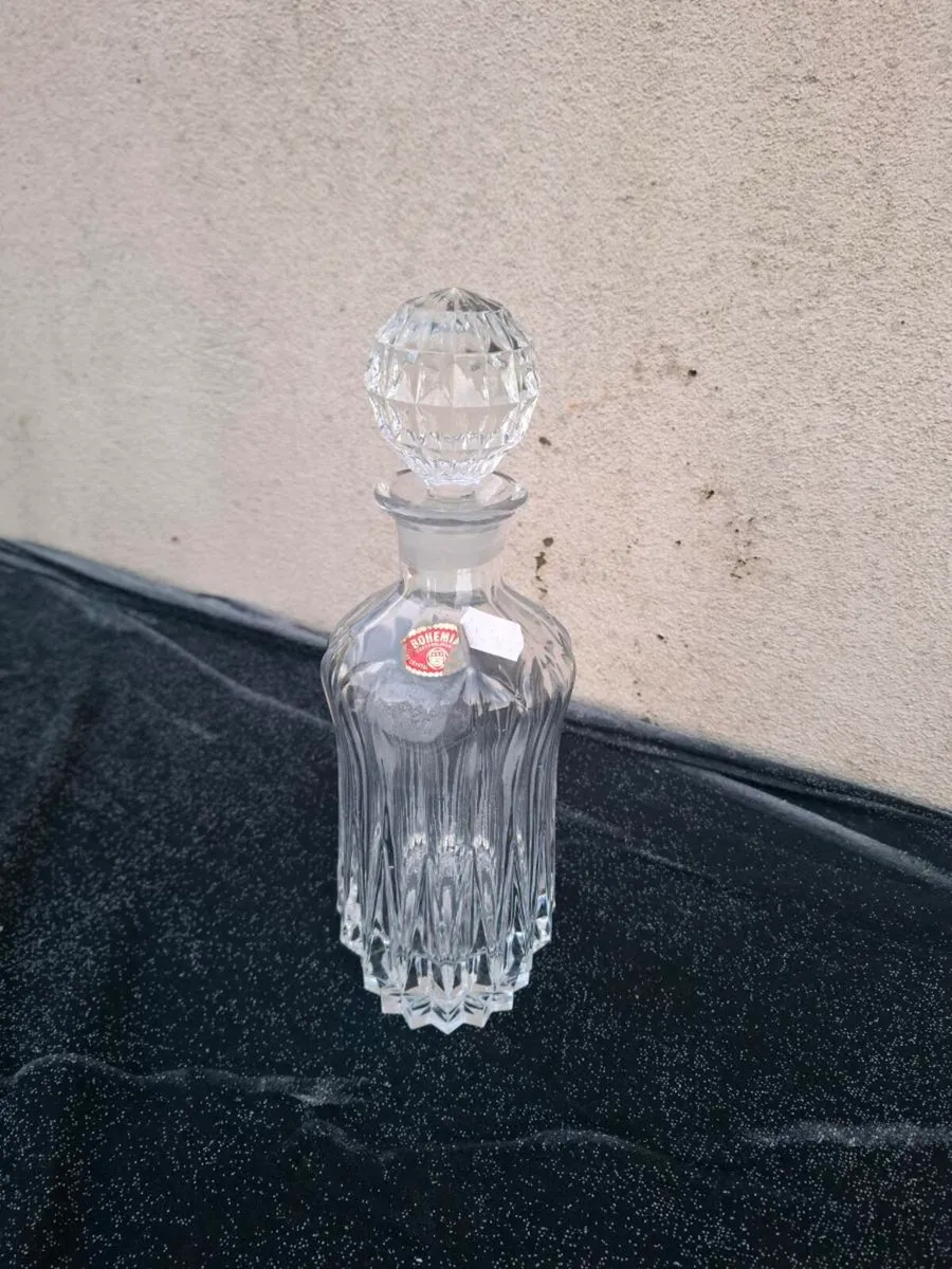 Bohemian crystal bottle postage possible - Image 1