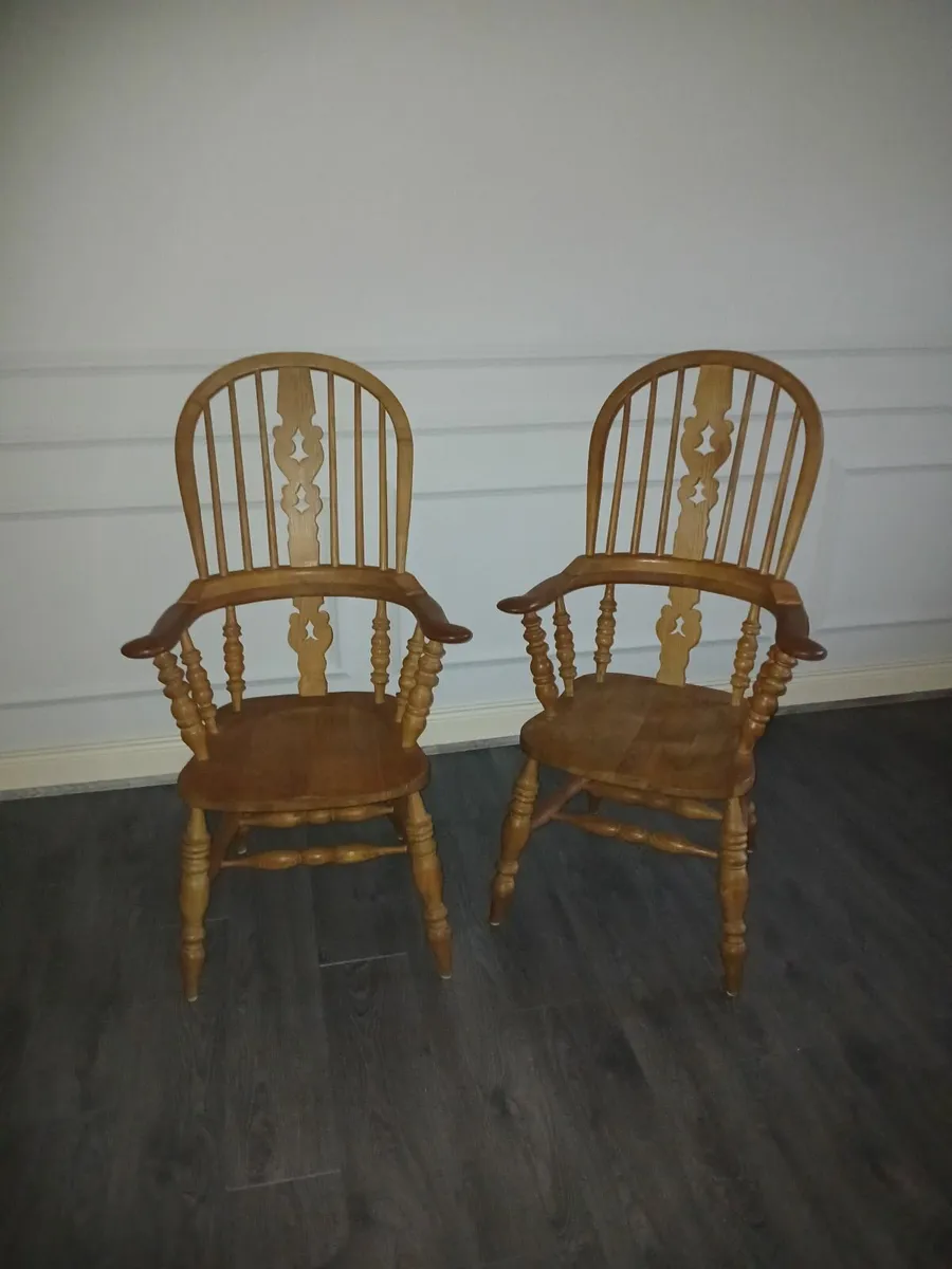 Antique Yorkshire windsor arm chairs - Image 1